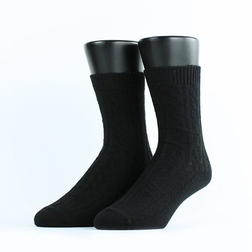 【FOOTER除臭襪】Light．素色輕量休閒羊毛襪-男款(W189-黑)