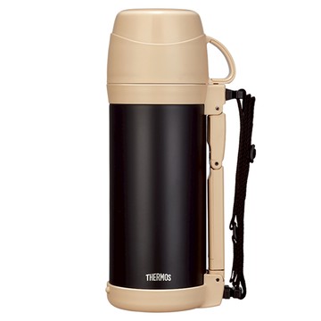 THERMOS 膳魔師 FFW-1003K 保溫壺 寬瓶口 內含杯子＆提帶  黑褐色  1L  1個