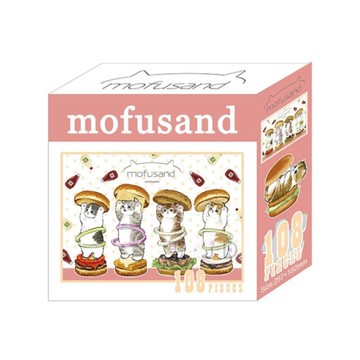 貓福珊迪108片盒裝拼圖-漢堡