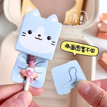 ✨臺灣寄出✨卡通造型棒棒糖包裝裝飾小卡片兒童節日ins風專用小動物糖果卡片