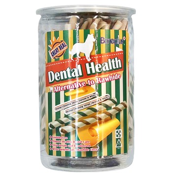 Boneplus 綜合雙色潔牙軟笛酥 替代生皮  500g  1罐