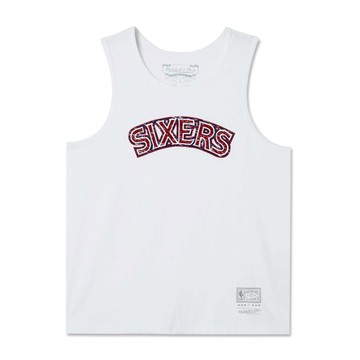 MITCHELL & NESS M&N 球衣背心 背心 TEAM NAME DAD TANK 76人 白 男 MNTK002P7W