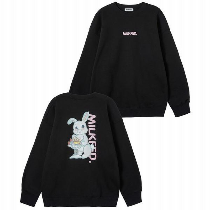 トレーナー スウェット スエット ミルクフェド MILKFED SWEETS RABBITS BIG SWEAT TOP 103223012030 うさぎ ラビット バニー トップス レディース トレーナー スウェット スエット ミルクフェド MILKFED SWEETS