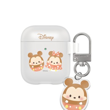 【正版授權】Disney Ufufy-米奇與米妮款強悍防摔AirPods保護套(附吊飾)