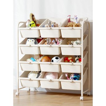 兒童玩具收納架移動寶寶置物玩具架分類整理箱多層家用儲物柜鐵藝