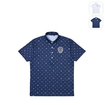 【FILA】男性 Golf 高爾夫 短袖POLO衫-丈青 1POZ-2800-NV