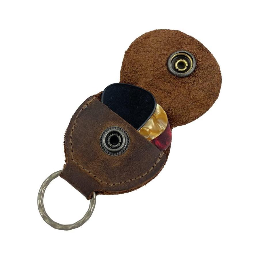 Rustic Guitar Pick Holder Leather Key Chain Handmade by Hide  Drink    Bou