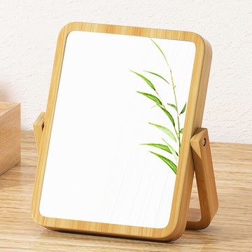 鏡子家用梳妝鏡輕奢梳妝臺鏡子裝飾鏡桌面臺式圓鏡子創意化妝鏡