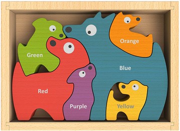 美國 Begin Again - 木頭造型玩具 狗狗家庭 (I1501)