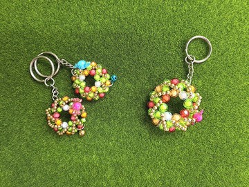 【慈光手作】造型串珠吊飾－聖誕花圈