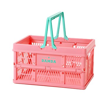 esopoom Damda可折疊提籃  粉色  M號(39 x 25.3 x 20.5cm)  1個