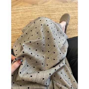 Lin Momo/正確版】波點褲子女慵懶松弛感條紋西裝褲寬松拖地闊腿