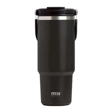 TYESO 泰碩 提手保溫杯 33#C款  瑪瑙黑  1.05L  1個