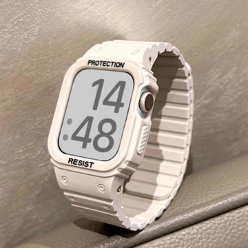 一體磁吸硅膠錶帶 適用於Apple watch11錶帶 iwatch錶帶 全系列通用錶帶 當季錶帶