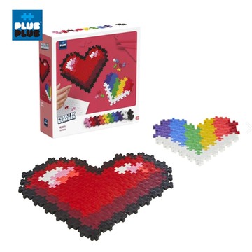 【++Plus-Plus 加加積木】小顆粒 拼圖系列－愛心 250pcs