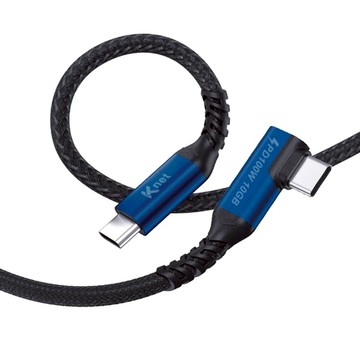 KTnet 廣鐸 G88K TypeC to TypeC 閃充高速傳輸線 100W 10Gbps 20V/5A  150cm  1個  藍色 + 黑色