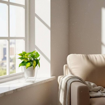 斑葉心葉蔓綠絨 免澆水方形盆栽 室內植物 觀葉植物 禮物 盆栽