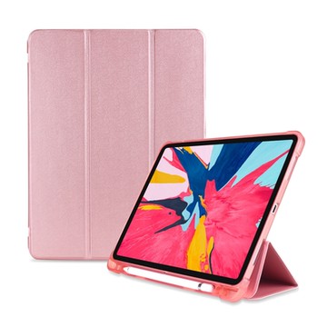 【免運活動中】Apple蘋果iPad Pro 11吋2018版高質感TPU筆槽三折連體保護皮套-YU004