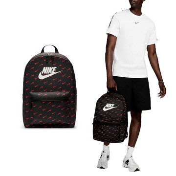 後背包 Heritage Backpack 黑 紅 13吋筆電包 書包 水壺側袋 滿版 雙肩背 HF6995-010