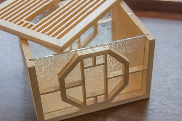 八角花窗收納盒 /  八方新氣、千本格子上蓋