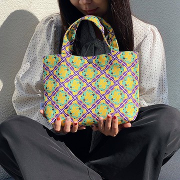 【錦源興】抓猴花磚輕便提袋 l 超輕 手提袋 手提包 小托特包