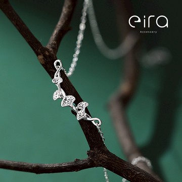 Eira Accessory 纏繞銀杏葉項鍊‧999純銀項鍊‧韓系 優雅 氣質 百搭 細鍊 項鍊 植物 CXL0029A
