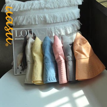 清倉撿漏日系風夏季遮陽帽時尚百搭太陽帽純色漁夫帽可折疊防曬帽