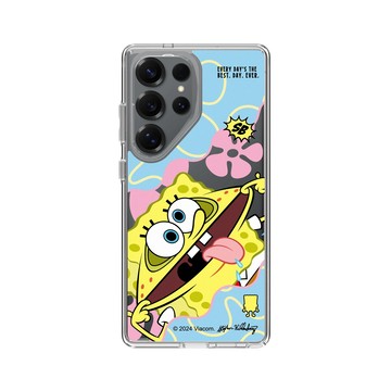 Galaxy S25 Ultra Clear 透明 - 海綿寶寶 SpongeBob - 搞笑海綿
