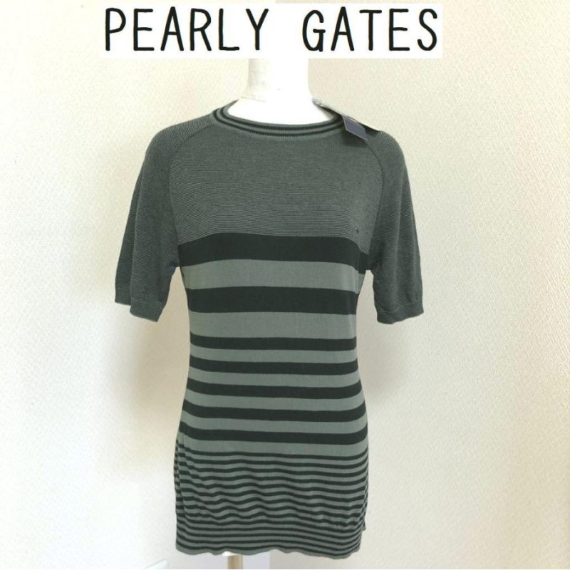 PEARLY GATES パーリーゲイツ レディース 半袖ニット 大人ボーダー