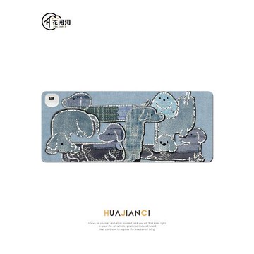 花間詞 牛仔小狗加熱鼠標墊超大發熱暖桌墊辦公室墊子桌面電腦鍵盤電熱板暖手桌墊