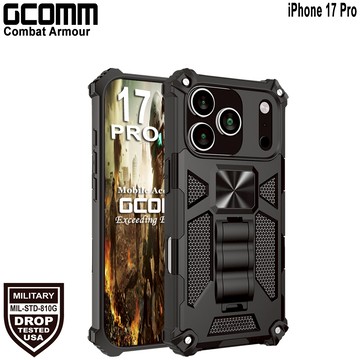 GCOMM iPhone 17 Pro 軍規戰鬥盔甲保護殼 Combat Armour  黑戰甲
