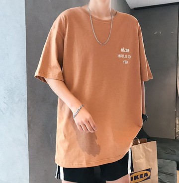 FINDSENSE H1 2018 夏季 新款 日本 清新多色字母繡花 加肥大碼寬鬆 舒適透氣 T恤 短袖 時尚潮男上衣