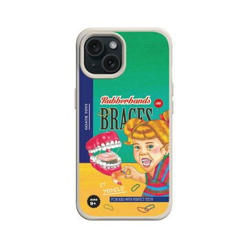 iPhone 15 SolidX 貝殼灰 - 山羊先生 - 牙套妹妹