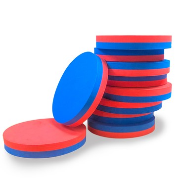 雙色圓盤翻轉遊戲10入  1組  直徑12公分  厚度2.2公分  藍色 + 紅色