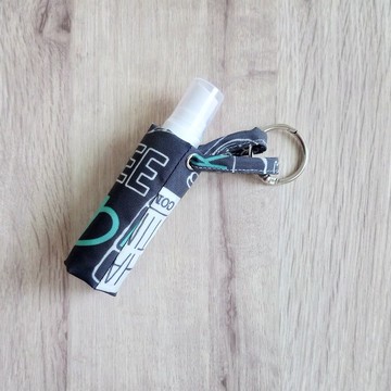 【BAC/酒精噴瓶隨身袋】灰色咖啡廳 防水尼龍布 可調長短可掛!