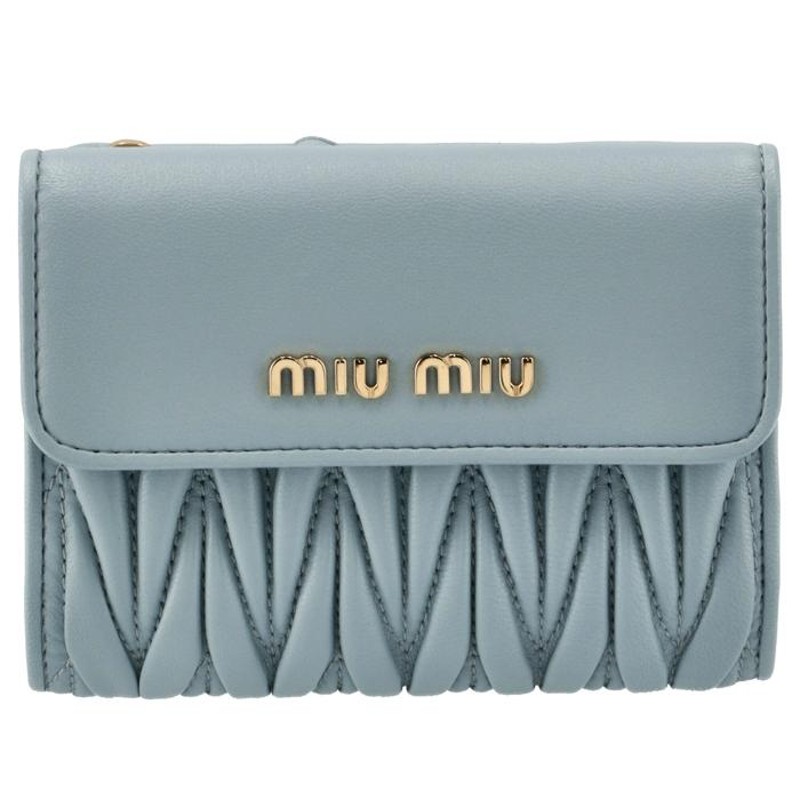 ミュウミュウ MIU MIU 財布 二つ折り マテラッセ 折りたたみ 二つ折り ...