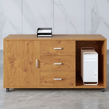 文件櫃辦公室辦公櫃桌下帶鎖抽屜櫃打印機木質儲物櫃矮櫃邊櫃側櫃J-40公司貨