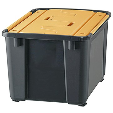 BK Lucky 雙掀蓋整理箱 LX-552  550 x 388 x 333mm  黃色  1個