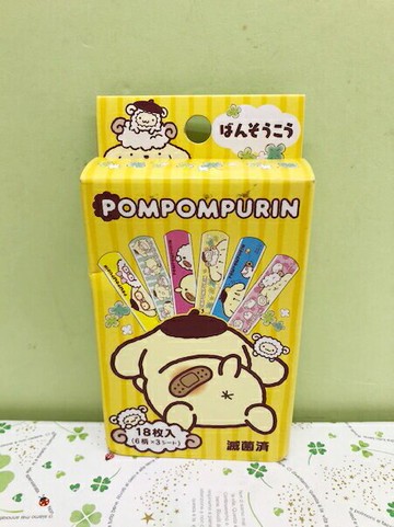 【震撼精品百貨】Pom Pom Purin 布丁狗 可愛圖案OK蹦(盒裝)-幸運草(黃)#25910 震撼日式精品百貨