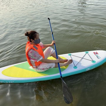 充氣槳板站立式加厚雙層拉絲便攜式劃水板沖浪板初學者廠跨境批發鑫弘-戶外運動