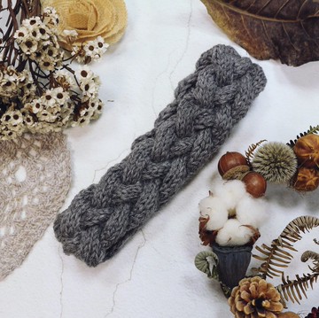 ChiChi手作-森林系-毛線手編織髮帶