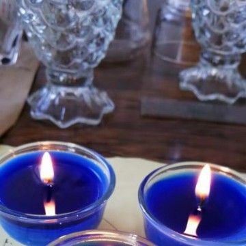 藥師佛修法點燈專用藍色小茶杯食用級植物酥油（1盒12個）