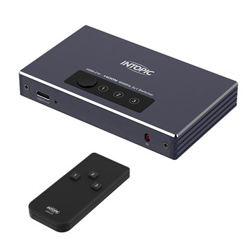 INTOPIC 廣鼎 HDMI 4K60Hz 三對一切換器 附紅外線遙控器  HSW-210  1個