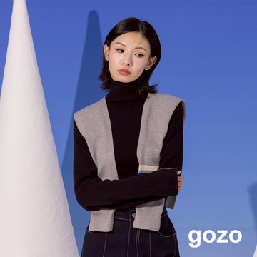 【gozo】92繡花運動風針織披肩(淺灰/深咖_F) |  保暖 圍巾 披肩