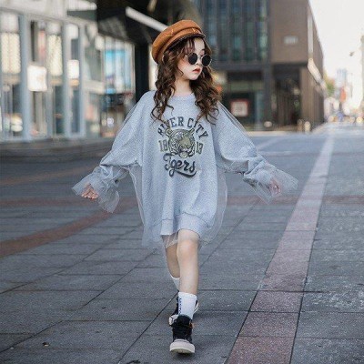 子供服 ワンピース 長袖 女の子 キッズワンピース ロングTシャツ