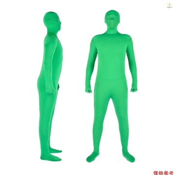 全身攝影色度綠色套裝男女通用成人綠色緊身衣褲彈力服裝照片視頻特效節日角色扮演嘉年華,170 厘米 T1V