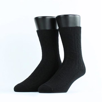 【FOOTER除臭襪】Light．素色輕量休閒羊毛襪-男款(W189L/XL-黑)
