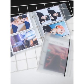透明活頁插頁式拍立得相冊本愛豆小卡收納冊345678寸明信片ins款