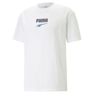 PUMA 流行系列Downtown Logo 男短袖上衣-白-53824852