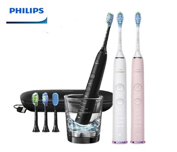 【旗鑑組合 黑鑽機+白鑽機+粉鑽機】PHILIPS HX9924 飛利浦鑽石靚白智能音波震動牙刷